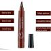 2PCS Whimsyard Eyebrow Pencil - Upgraded Microblading Effect Eyebrow Pen Four Forks Water Eyebrow Pencil Waterproof Eyebrow Pen for Hair-Like Natural Brows Last All-Day (Dark Brown) - Buy Online on GoSupps.com