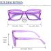 MMOWW Oversized Reading Glasses for Women - Anti Blue Light Glasses with Square Frame (Transparent Purple 3.5) Transparent Purple 3.5 x - Buy Online on GoSupps.com