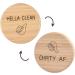 Libetter Dishwasher Clean Dirty Sign - Bamboo Non-Scratch Strong Magnetic Flip Indicator | Non-Scratch Easy To Read Dishwasher Sign for Better Kitchen Organization - Buy Online on GoSupps.com