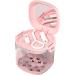 Shop Aligner Case: Hierarchical Hollow Out Brace Box with Mirror & Brush - Food Quality Orthodontic Protection for Braces - Transparent Prosthesis Case - Rose - Buy Online on GoSupps.com