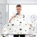 Waterproof Barber Cape - Black Gold Stars Moon | Unisex Hair Cutting Bib for Men & Women - Cheetah Design - Buy Online on GoSupps.com
