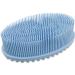 Exfoliating Silicone Body Scrubber Silicone Bath Brush Silicone Shower Loofah for Gentle Massage Skin Long Lasting Lathers Well Easy to Clean More Hygienic Than Traditional Loofah Body Brush (Blue)