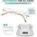 Eyekepper Unisex Reader's Reading Glasses - Rectangular & Semicircular Half-Burning Design 1 Pack Silver - Stylish & Comfortable Vision Solution - Buy Online on GoSupps.com