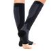 Orthosleeve FS6+ Foot and Calf Bracing Sleeve circulation booster Plantar Fasciitis Heel pain and Shin Splint Relief. 1 Pair - Large Black