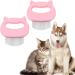 Catbrush Set - 2 Pink Brushes for Long & Short Hair Cats and Dogs | Fur Care Massage Comb & Loose Hair Removal - Buy Online on GoSupps.com