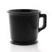 Haryali London Shaving Mug - Black Shaving Mug for all gender - Heavy Bottom Mug for Shaving Soap - Vintage Style Shaving Mug - Knob Handle Design - Impact resistant plastic - Shaving Set Accessory