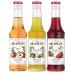MONIN - Assortment of Peach Passion and Strawberry for Beers Lemonades Cocktails and Still Water - Natural Flavors - 3x25 cl