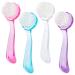 Beomeen Upgraded Soft Bristle Facial Cleansing Brush  4 Colors Face Exfoliating Scrub Brush Face Wash Brush for Gentle Deep Cleansing  Skincare Massage 5.24x1.57x1.5 inches Blue clear pink purple