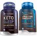 Keto Sleep Exogenous Ketones and Sleep Aids for Adults | Melatonin 5mg with Keto BHB to Help You Fall Asleep Faster | Apple Cider Vinegar Capsules Plus Keto BHB | Fat Burner & Weight Loss Supplement