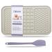 Licking Mat for Dogs and Cats,Silicone Licking Pad with Suction Cups for Boredom & Anxiety Relief,Slow Feeder Dog Food Mat for Brain Stimulation,Supports Mental,Dental,and Digestive Health Beige 3 Different Puzzles