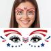 4th of July Temporary Face Tattoo Stickers - 10 Sheets Patriotic Body Art for Women | Independence Day Makeup Supplies USA Flag Holiday Fake Tattoos - Buy Online on GoSupps.com