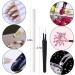 Kalolary Nail Art Kit with Butterfly Sequins, Dried Flowers, Foil, Shavings, Rhinestones, Tweezers, and Picker Pencil - DIY Female Nail Decoration - Buy Online on GoSupps.com