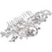 Oladfiop Women's Silver Rhinestone Bridal Wedding Flowers Pearl Headband Hair Clip Comb - Buy Online on GoSupps.com