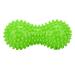 Massage ball spiky massage ball fascia muscle hand-plantal pedis relaxation ball stress reflex zonball durable portable prickly ball colorful handle ball for loosening (green)
