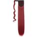 S-noilite Trendy 23 Straight Wrap Around Ponytail Clip in Hair Extension - Maroon Dark Red - 23 Inch - Buy Online on GoSupps.com