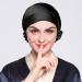 LilySilk Black Silk Sleeping Cap for Women - Stretchy Night Cap for Curly Hair - 100% Real Silk Bonnet Sleep Cap - Buy Online on GoSupps.com