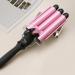 1 Inch Pink 3 Barrel Curling Iron Wand with LCD Display - Ceramic Tourmaline, Dual Voltage Hair Crimper for Waves, Adjustable Temperature, Portable and Quick Heating - Buy Online on GoSupps.com