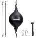 TOCO FREIDO Double End Punching Ball, Speed Bag with Difficulty Levels Boxing Reflex Ball with Headband, Perfect for Reaction, Agility, and Hand Eye Coordination Training Black 0