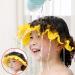 Baby Shower Cap Silicone Bathing Hat, Adjustable Shower Cap Kids, Infants Soft Protection Hat Safety Visor Cap Hat for Toddler Children (Yellow, Big Size(1-12 Years old/16.5-22.8 Inches)) Yellow Big Size(1-12 Years old/16.