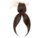 Clip in Hair Pieces for Women Side Parted Hair Clip In Fringe Toppers for Real Human Hair 360 Cover Pieces Wispy Fake Bangs Fringe Clip In Hair Extensions for Women Daily Wear Dark Brown