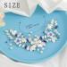 IYOU Pearl Wedding Hair Vine Blue Flower Hair Accessories Crystal Headband Prom Bridesmaid Bride Hair Piece for Women - Buy Online on GoSupps.com