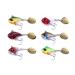 Tuxibin 6 pieces of fishing bait artificial bait jig Spinner Set Spinnk der artificial bait spinnerbait fishing hook for perch trout pike pikeperch catfish