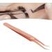 Professional Eyelash Tweezers Stainless Steel False Eyelashes Extension Tweezers with Ergonomic Grip for Home Salon (Oblique Tweezer) - Buy Online on GoSupps.com