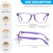 DYLB Kids Blue Light Blocking Glasses 2 Pack Computer Gaming Glasses for Kids Girls Boys Age 3-10 Anti Blue Light & Headach Transparent Purple + Transparent Pink - Buy Online on GoSupps.com