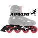 AOWISH 80mm Inline Skate Wheels 4-Pack - Outdoor Asphalt Formula 85A Replacement Wheels with ABEC-9 Bearings and Spacers (Red) - Buy Online on GoSupps.com