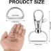 100PCS Premium Swivel Snap Hooks and D Rings  Swivel Snap Hooks for Keychain and Sewing Project(3/4"Inside Width) Silver - Buy Online on GoSupps.com
