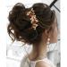 IYOU Pearl Wedding Hair Combs Red Flower Hair Accessories Crystal Leaf Headpiece Prom Bridal Hair Piece for Brides and Bridesmaids - Buy Online on GoSupps.com