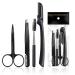 Eyebrow Razor Kit  4 in 1 Professional Eyebrow Grooming Set for Women and Men  Including Eyebrow Razor Trimmer  Tweezer  Scissor  Eyelashes Roller  Storage Bag 4 in 1 Set