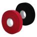 JORTMRD 2 rollers rack tape ice hockey anti-slip hockey tape hockey bat tape 2.5cm*25m handle band ice hockey sports tape hockey tape field hockey handle tape (black red)