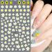 Daisy Sunflower Nail Art Stickers - 12 Sheets Cute Floral Decals for Spring & Summer Manicure - Buy Online on GoSupps.com