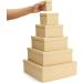 6-Pack Decorative Nested Gift Boxes with Lids - Assorted Sizes, Square Nesting Boxes for Presents, Wedding, Birthday, DIY - Stackable and Durable Thick Paper Board - Buy Online on GoSupps.com