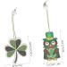Abaodam 4 Boxes St Wood of Wall Party Decors Decorations Patrick's Adorable Hanging Pendants Wooden - Buy Online on GoSupps.com