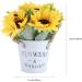 HOMSFOU 1pc Simulated Sunflower Faux Potted Plants Flower in Indoor Planters Sunflower Flower Pot Artificial Household Decor Jug Vase Sunflower Bonsai Decor Iron Plastic Twine Flowers Chic Yellow 20x11cm - Buy Online on GoSupps.com