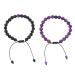 CHILDWEET 2pcs Stone Bracelet Bead Bracelet Beaded Bracelet Braided Couples Bracelets Couples Bracelet Feng Lucky Bracelet Festival Supply Man Holiday Items Natural Frosted Stone
