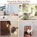 7 Interactive Cat Toys Springs Set | Suction Cup Fishing Toys with Bells & Feathers - Buy Online on GoSupps.com