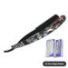 Ghost Shaving Knife - Single Edge Dual Blade Foldable Razor for Face Body & Eyebrow - SUS Black Manual Shaving with 20 Blades - Buy Online on GoSupps.com