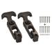 Accessbuy Flexible T-Handle Rubber Draw Latch for Cooler,Boat,Golf Cart,Tool Box,Off-Road Vehicles,Farm Machinery or Engineering Machine Hood (2 Pack with 12PCS Screws)