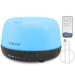 TAIGUCAT Mini Essential Oil Diffuser for Home 300ml Aromatherapy Electric Air Diffuser with Remote Control USB-C Power Cord 7 LED Color Changing for Small Room Bedroom Deep Wood Grain