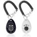 Acehome 2 Pack Dog Training Clicker with Wrist Strap Pet Training Clicker with Big Button Effective Behavioral Training Tool for Cats Birds Puppy Recall (Black & White) Black+White
