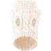 Shop Famkit XL White Pet Dog Turtleneck Sweater Warm Knitwear for Dogs (11-13.2lb) - Fashionable Outwear & Collar Roll - Buy Online on GoSupps.com