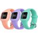 Mosstek Compatible with Garmin Vivofit Jr. 3 Bands for Kids, Soft Sport Silicone Wristbands Compatible with GarminFit Jr. 3 Swim-Friendly Adjustable Replacement Boys Girls, 3 Pack Pink+Lavender+Teal 5.1-7.1 Inches A Pink+L…