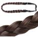 Braided Headband Hair 3 Strands Synthetic Hairpiece Classic Chunky Wide Thick Plaited Braids Elastic Headband Women Hair Extension Real Natural Look Samll Size Chocelate Brown mix Aubrun - Buy Online on GoSupps.com