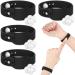 4 Pcs Motion Sickness Bracelets Bands Sickness Adult Adjustable Acupressure Wristband Headache Relief Anxiety Relief Waterproof Band for Seasickness Car(Black)
