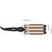 Buy 3 Barrel Curling Iron - Adjustable Temperature Ceramic Hair Waver for All Hair Types - Gold 22mm - Ideal for Home & Salons - International Shipping Available - Buy Online on GoSupps.com