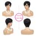 Yonova Pixie Cut Human Hair Wig for Women - Short Layered Pixie Haircut with Side Bangs - Natural Wavy Glueless Wig in Black Color 1B - Buy Online on GoSupps.com