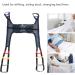 Patient Lift Sling Toileting Sling Padded Nylon Patient Lift Transfer Aid for Standing Walking Training Dark Blue Mesh H Shaped for Bariatric Nursing - Buy Online on GoSupps.com
